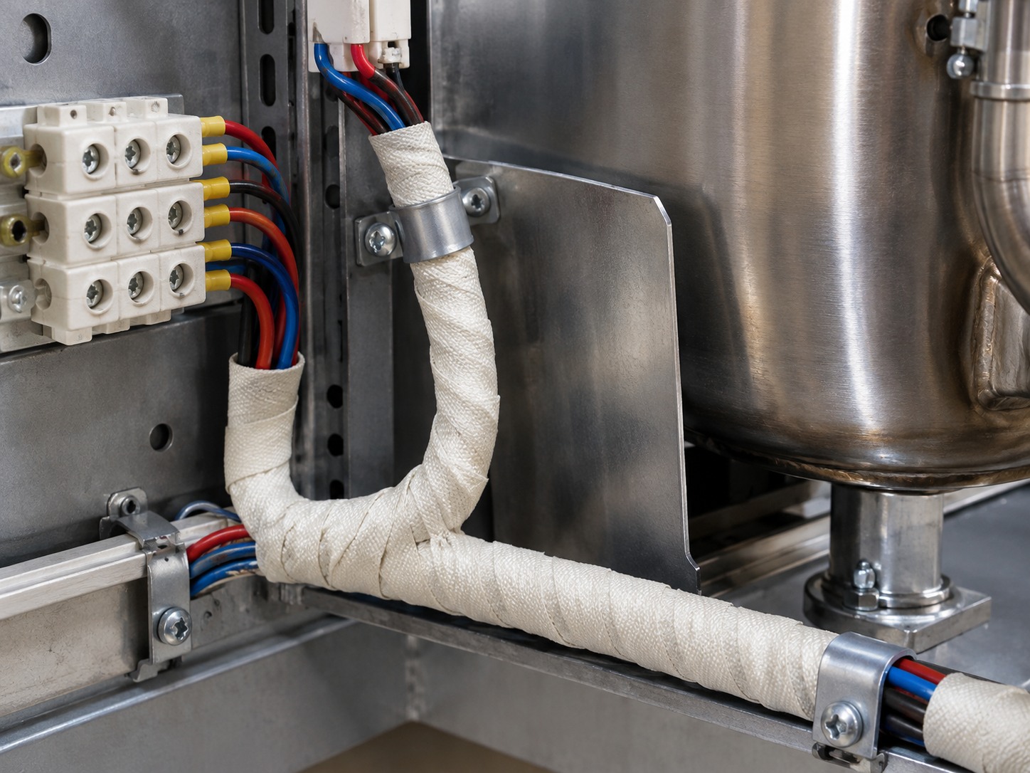 Glass cloth silicone adhesive tape wrapping high-temperature leads in industrial equipment