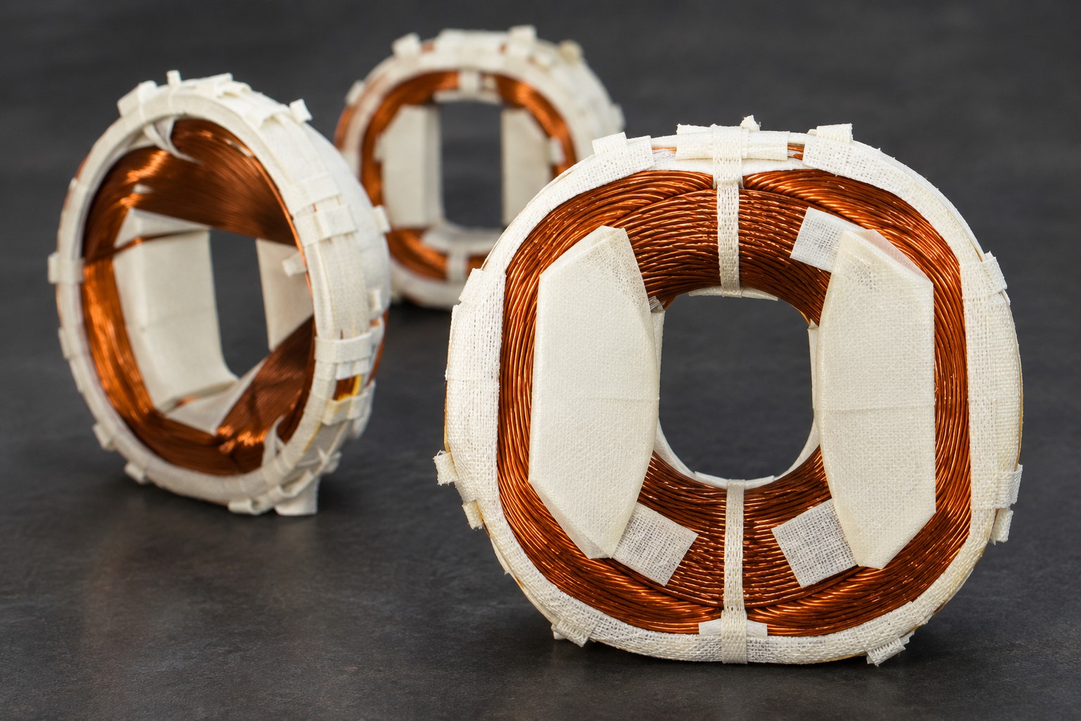 Glass cloth silicone adhesive tape around motor coil windings
