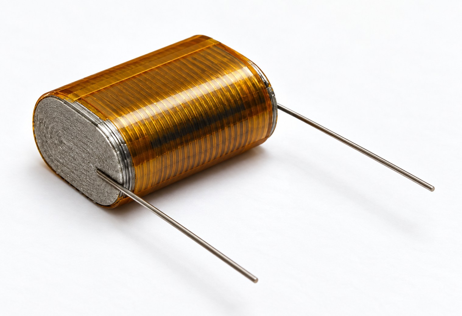Polyimide acrylic adhesive tape used in a film capacitor winding