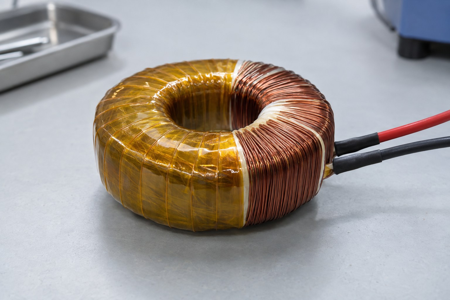 Polyimide acrylic tape at a transformer coil insulation area