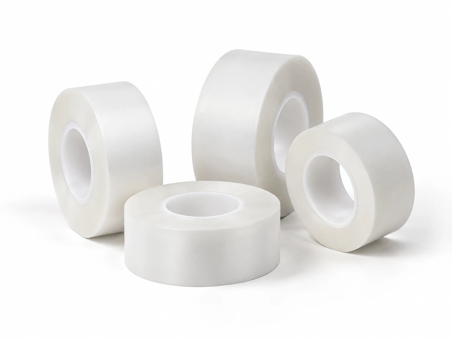 White PTFE film adhesive tape rolls